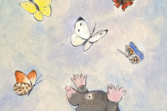 92. Mol, uit het prentenboek De tuin van Haas 92. Mol, uit het prentenboek De tuin van Haas